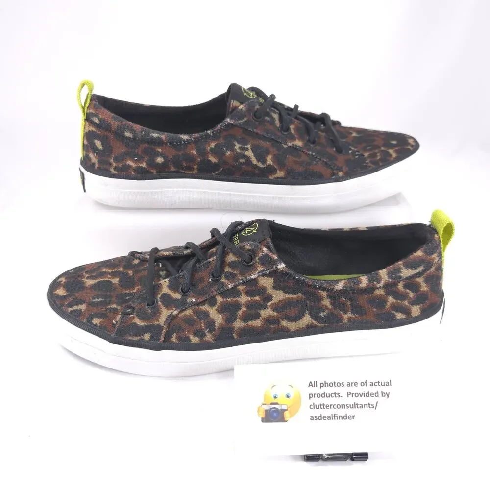 Sperry Crest Vibe Lace Up Casual Sneaker Shoe Womens Size 9 STS88919 Black